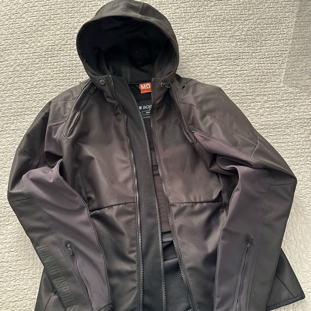 Women’s Icon Airform padded motorcycle jacket.